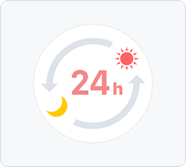 24時間いつでも予約可能のイメージイラスト